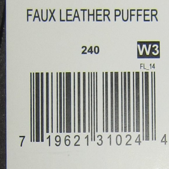 Sebby Faux Leather Puffer Jacket Women's S L XL 3X Brown NEW - Picture 5 of 6